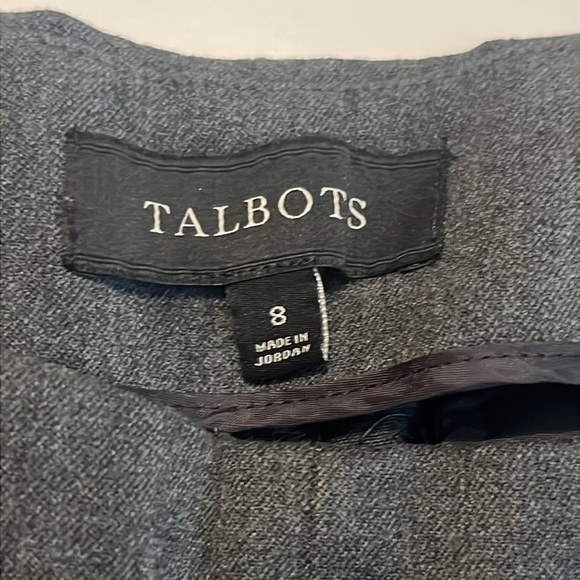 Talbots Refined Bi-Stretch Straight-Leg Pants Charcoal Grey Heather Size 8 - Picture 8 of 13